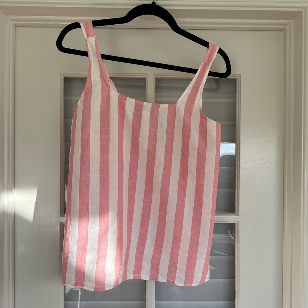 Loft Pink and white stripes Tank